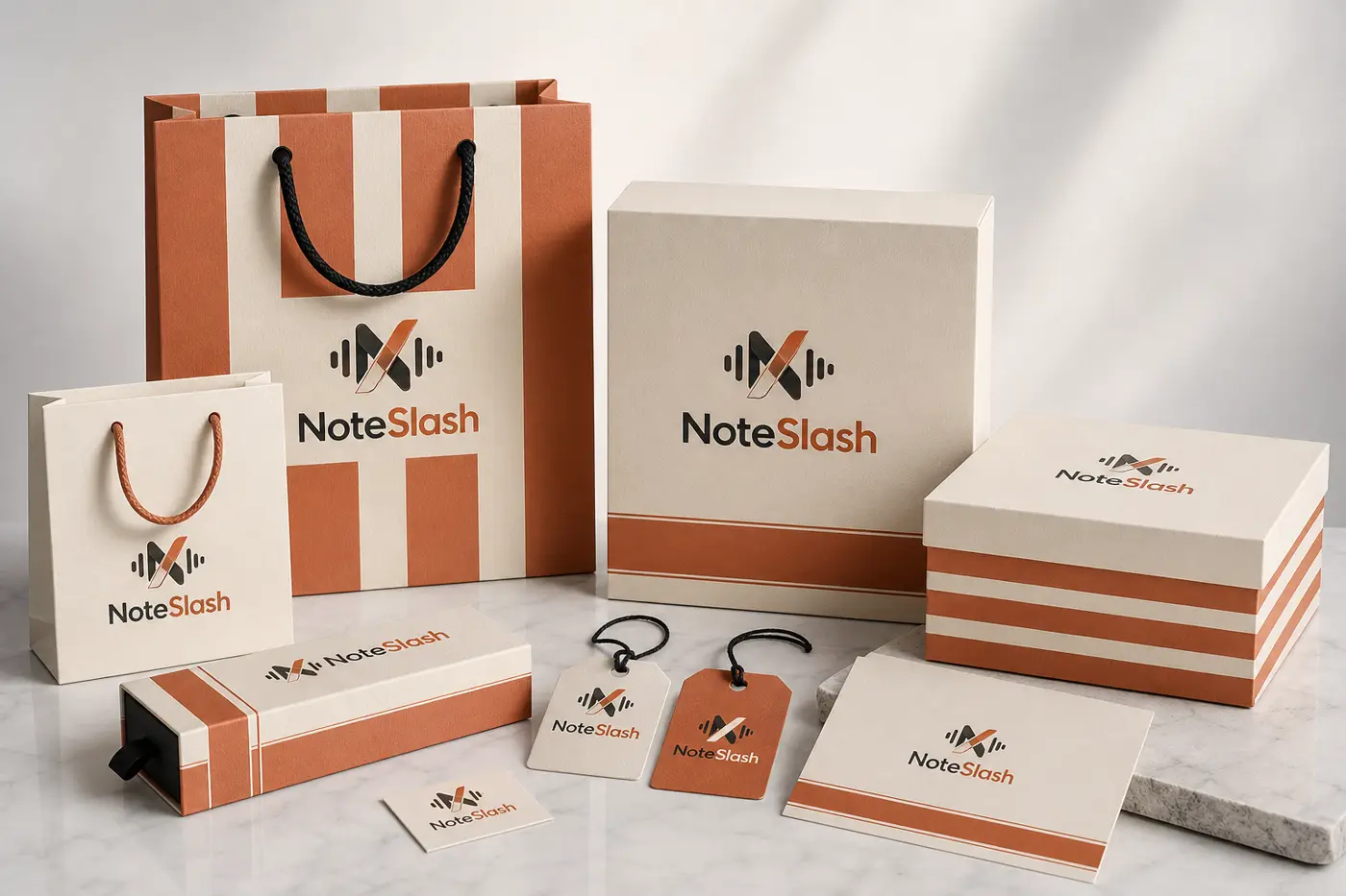 NoteSlash packaging lineup