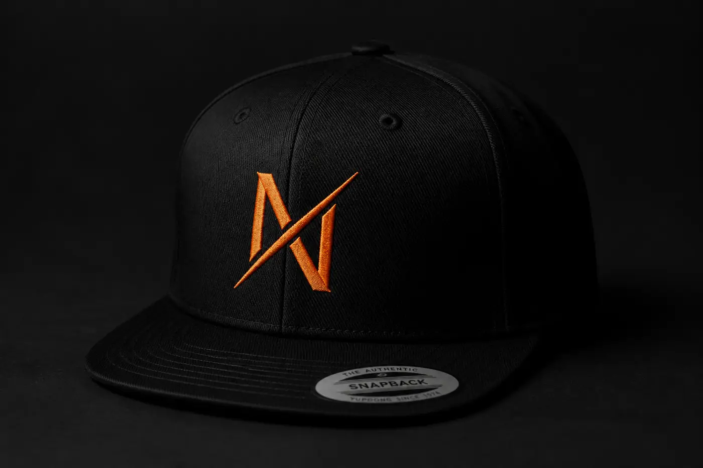 NoteSlash black snapback