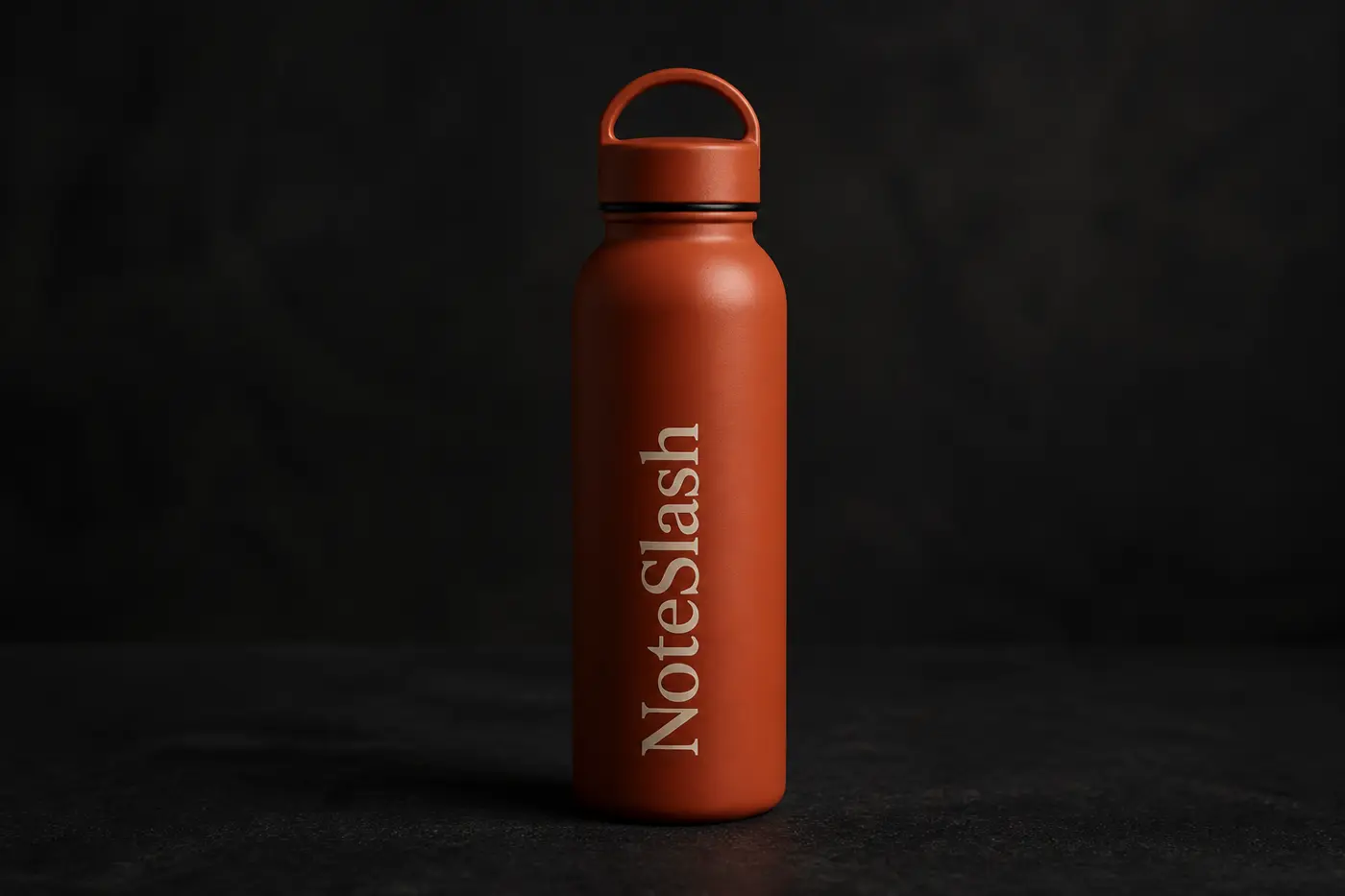 NoteSlash terracotta bottle